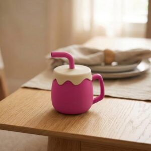 Tinsy Ice Cream Silicone Sippy Cup with Straw