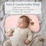 TINSY CloudSoft Baby & Toddler Memory Foam Pillow (Cotton Candy Pink), Thin Breathable (27Γ45Γ3 cm)
