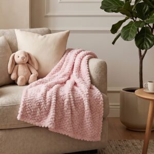 TINSY Ultra Soft Popcprn Baby Blanket – Super Soft, Cozy & Gentle for Newborn Boys & Girls (Cream)