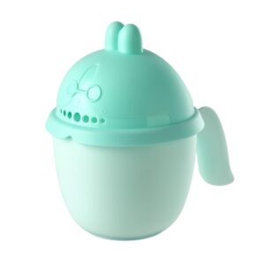 TINSY Bunny Splash Baby Hair Rinse Cup | Easy Grip Water Pouring Cup for Shampoo and Hair Washing | Comfortable Handle for Infants Toddlers and Kids | Mint Green