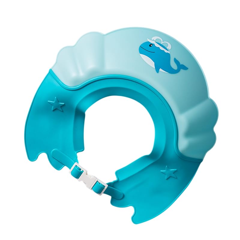 TINSY Baby Shower Protective Cap | Adjustable Shampoo Bath Cap for Kids | Soft Splash Guard for Hair Washing | Comfortable Bathing Accessory | Blue Tinsy Adjustable Baby Shampoo Cap