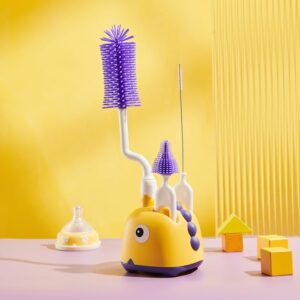 Tinsy Nylon Bristle Baby Bottle Brush with Holder
