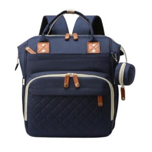 TINSY Baby Diaper Backpack | Large Capacity Maternity Nappy Bag with Multiple Storage Compartments | Insulated Bottle Holders | Travel Organizer | Light Grey