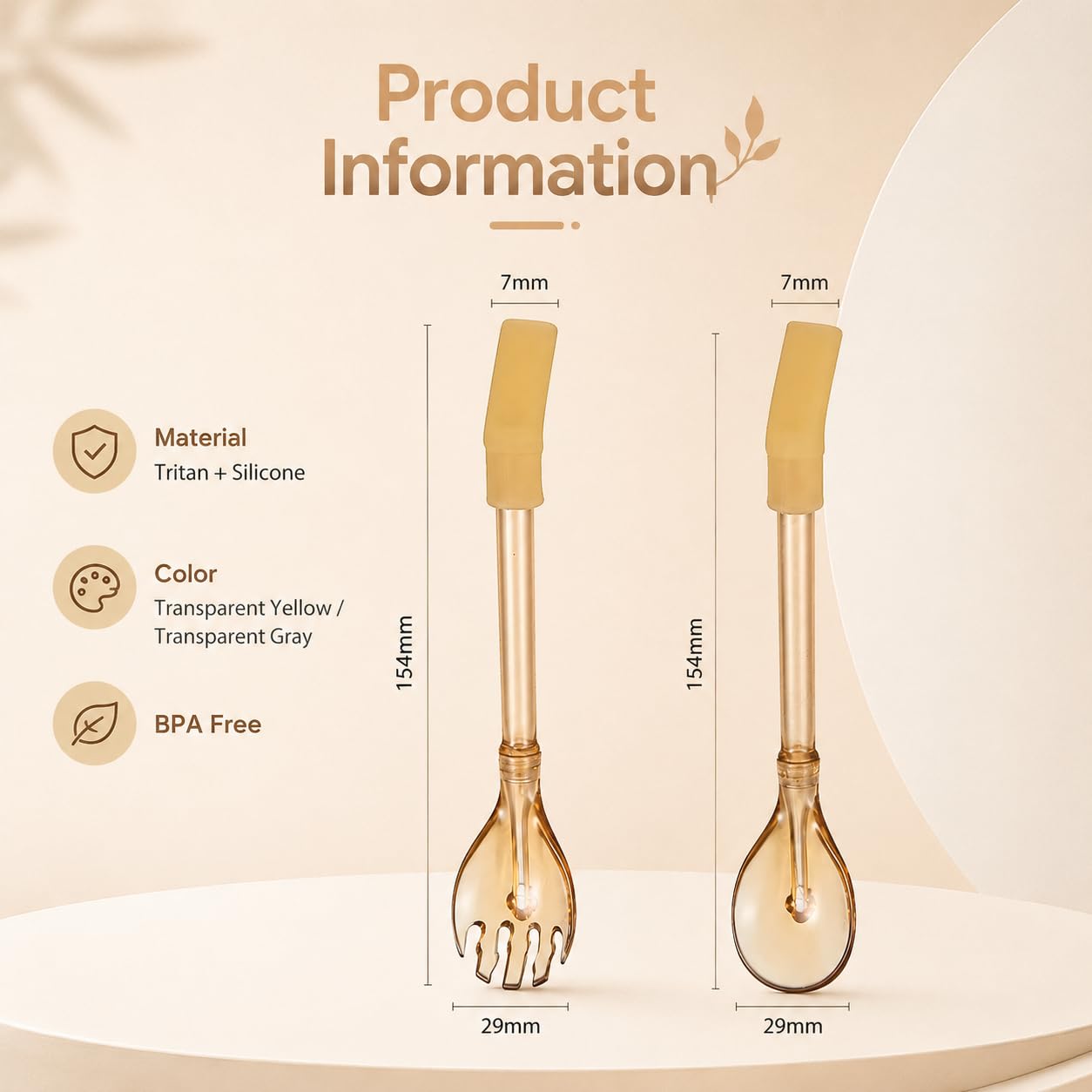Tinsy Baby Spoon, Fork and Straw Set