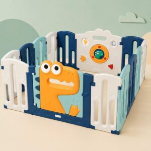 Tinsy Dinosaur Baby Playpen, 12+2 Panels