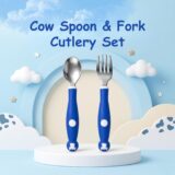 Tinsy Stainless Steel Self-Feeding Spoon and Fork Set