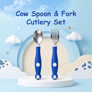 Tinsy Stainless Steel Self-Feeding Spoon and Fork Set