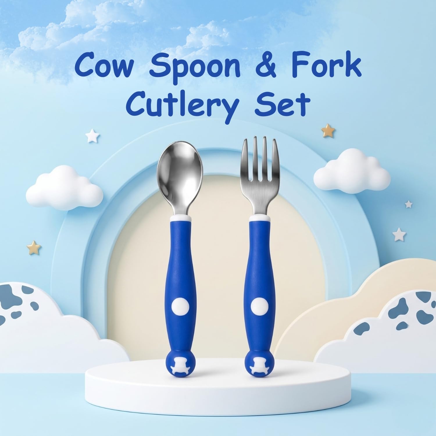 Tinsy Stainless Steel Self-Feeding Spoon and Fork Set