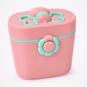 TINSY Butterfly Design Baby Food Storage & Milk Powder Container | Multi Layer Portion Storage Box | Stackable Dry Food Organizer for Snacks Cereal Travel and Home | White