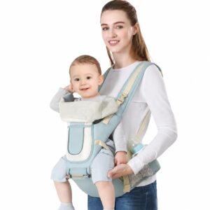 Tinsy Premium Hip Seat Baby Carrier with Head Support, 6 Adjustable Carry Positions, Carrier for 0 to 3 Years Baby with Hip Seat, Newborn to Toddler (Black)