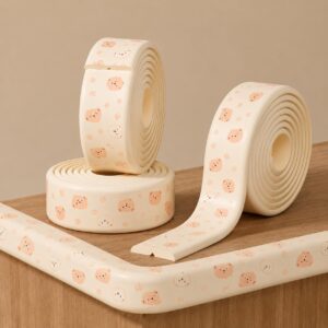 Tinsy Teddy Baby Safety Edge Protector Strip (2 Meter) | Soft PVC Corner & Edge Guard with Cute Print Design | Self-Adhesive (200 * 5 * 0.3)