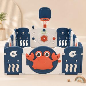 Tinsy Sea World Baby Playpen, 12+2 Panels