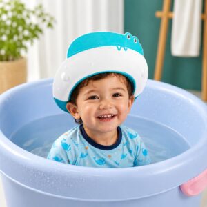 Tinsy Baby Shower Cap with Eye Protection
