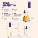 Tinsy Nylon Bristle Baby Bottle Brush with Holder