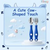 Tinsy Stainless Steel Self-Feeding Spoon and Fork Set