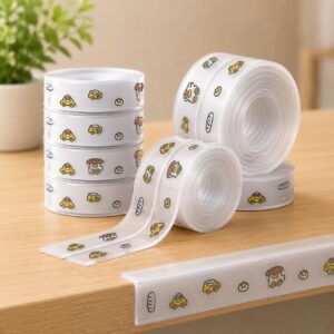 Tinsy Teddy Baby Safety Edge Protector Strip (2 Meter) | Soft PVC Corner & Edge Guard with Cute Print Design | Self-Adhesive (200 * 5 * 0.3)