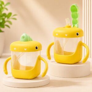 TINSY Baby Sipper Cup | Training Cup with Comfortable Grip for Water Juice and Daily Hydration | Toddler Drinking Cup for Home, School and Travel | 300 ML | Coffee