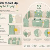 Tinsy Frog Baby Playpen, 18+2 Panels