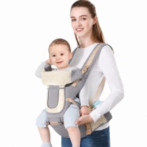 Tinsy Premium Hip Seat Baby Carrier with Head Support, 6 Adjustable Carry Positions, Carrier for 0 to 3 Years Baby with Hip Seat, Newborn to Toddler (Black)