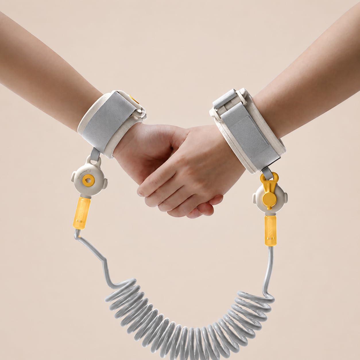 TINSY Anti Lost Safety Wrist Band for Kids | Magnetic Lock Child Safety Harness | Adjustable Wrist Strap with Retractable 2 Meter Coil | Travel Outdoor Shopping Theme Park Child Protection | Grey Tinsy Anti-Lost Safety Wrist Band for Kids