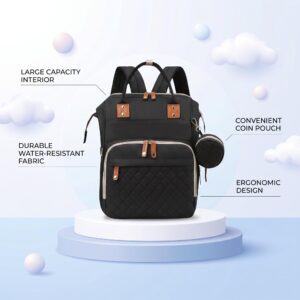 Tinsy Spacious Diaper Backpack with Insulated Bottle Pockets