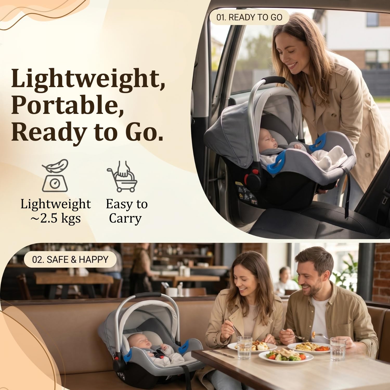 Tinsy 2-in-1 Convertible Baby Car Seat