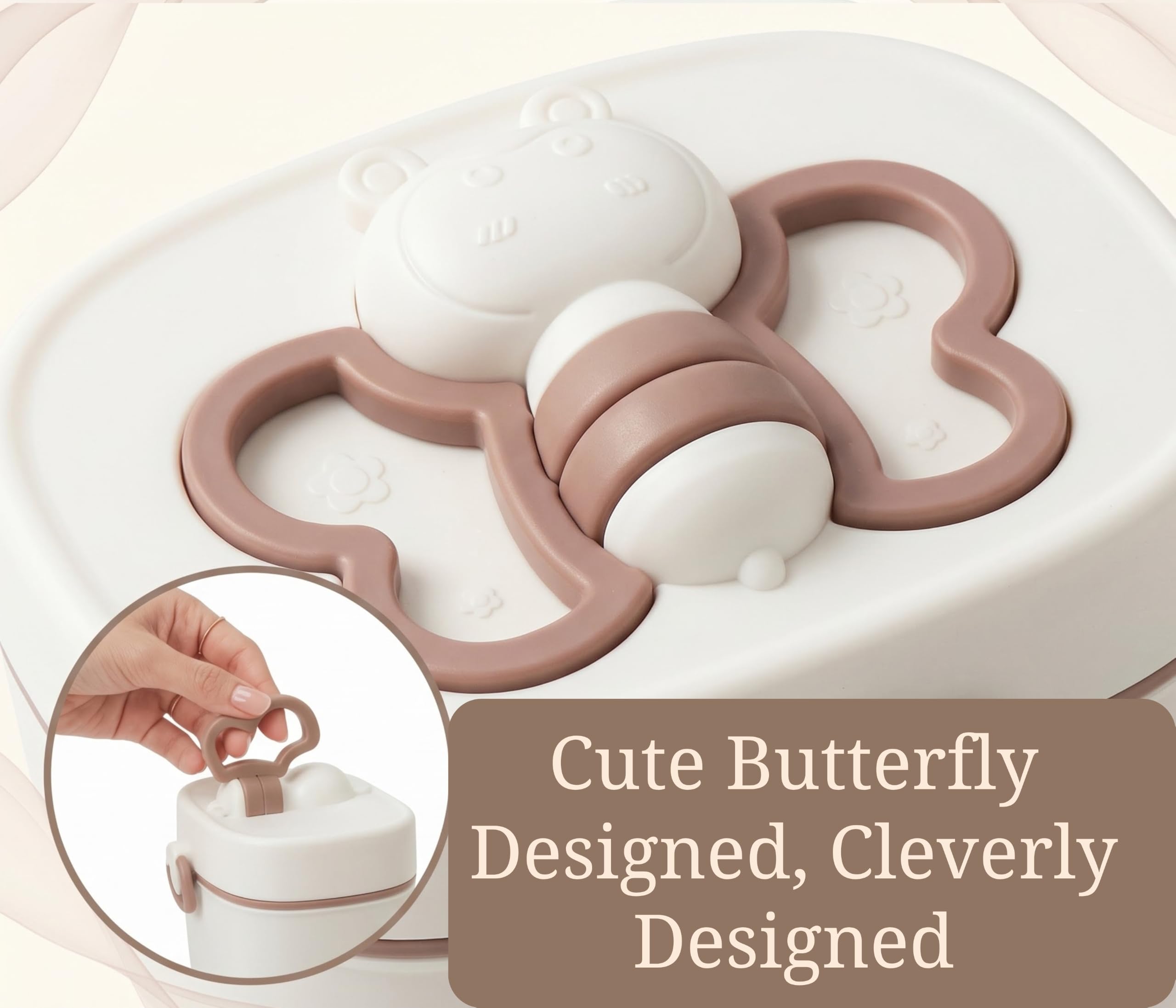 Tinsy Butterfly Food & Milk Powder Storage Container