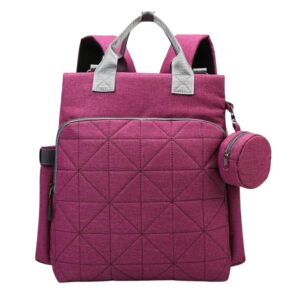 TINSY Baby Diaper Backpack | Large Capacity Baby Travel Bag with Multiple Organizer Pockets | Insulated Bottle Holders | Maternity Backpack | Light Grey