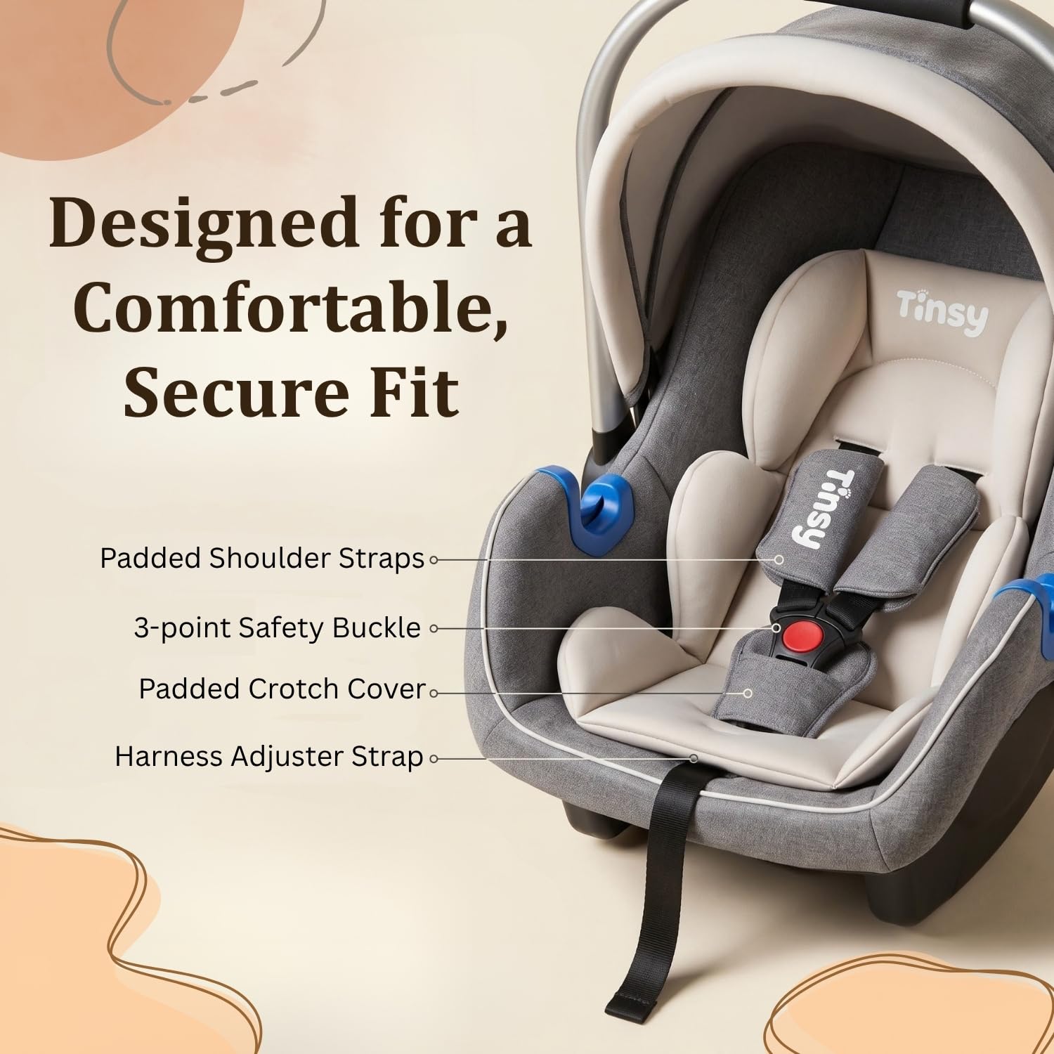 Tinsy 2-in-1 Convertible Baby Car Seat