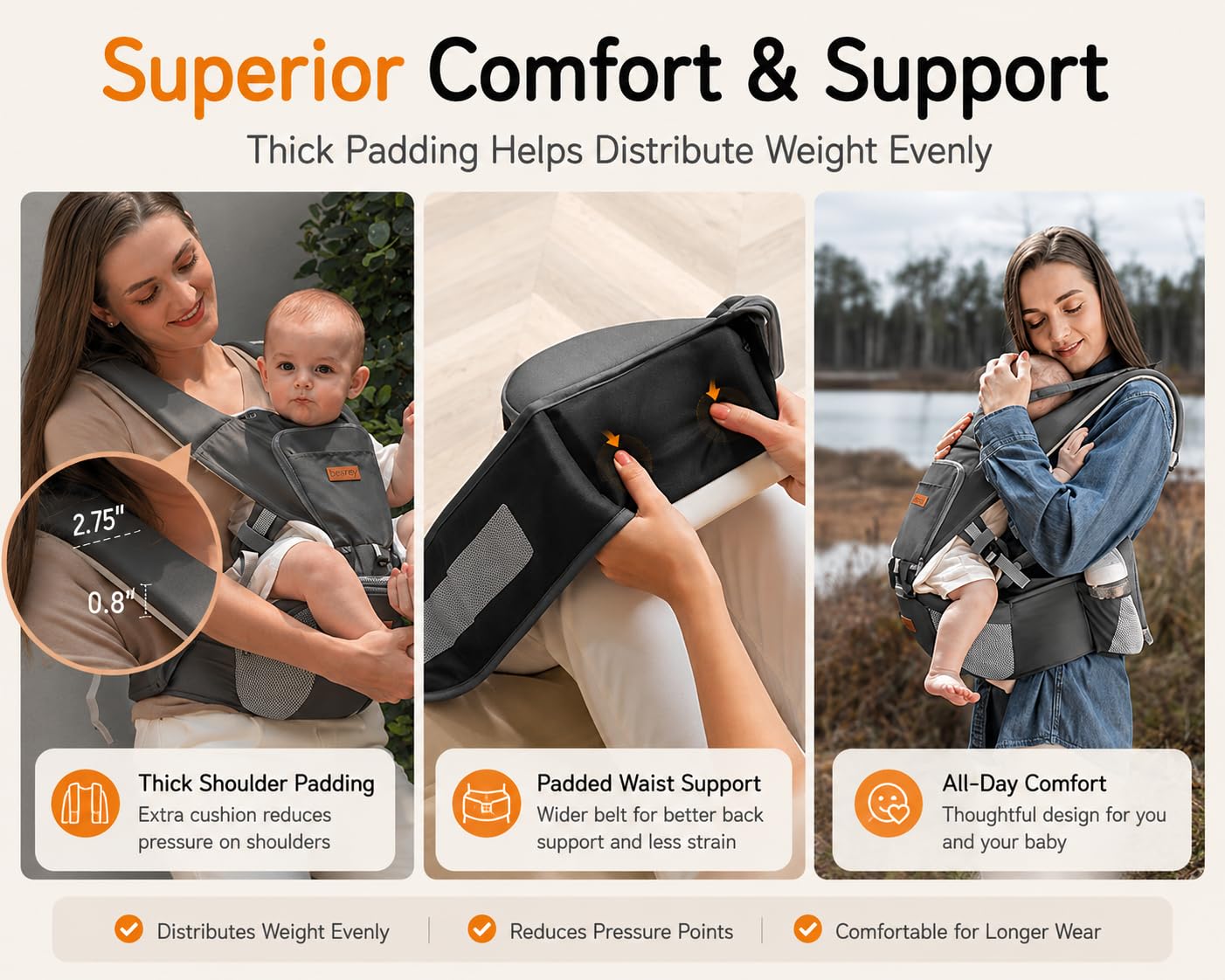 Tinsy Premium Hip Seat Baby Carrier