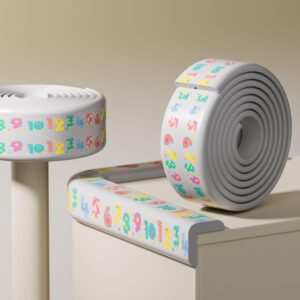 Tinsy Teddy Baby Safety Edge Protector Strip (2 Meter) | Soft PVC Corner & Edge Guard with Cute Print Design | Self-Adhesive (200 * 5 * 0.3)