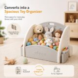 Tinsy 3-in-1 Convertible Kids Bookshelf with Whiteboard