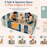 Tinsy Dinosaur Baby Playpen, 12+2 Panels