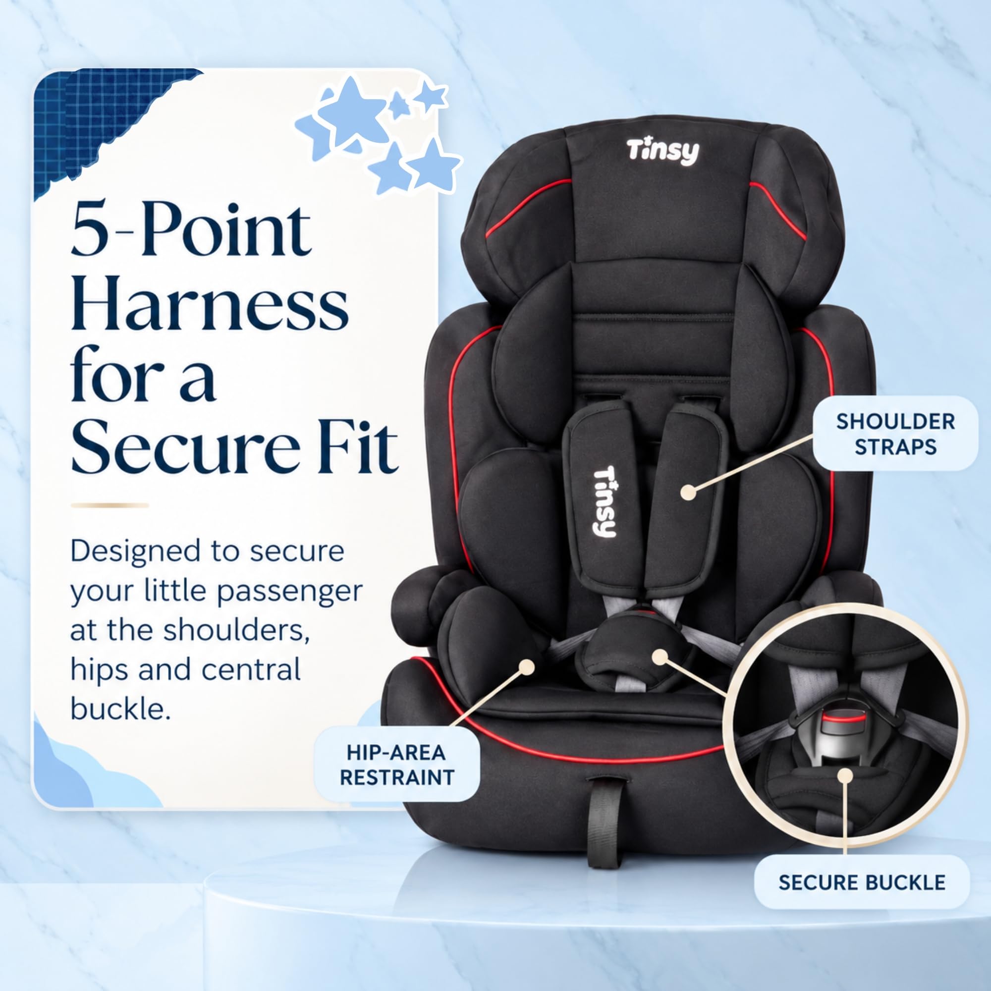 Tinsy Baby Car Seat with Side Impact Protection