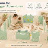 Tinsy Frog Baby Playpen, 18+2 Panels