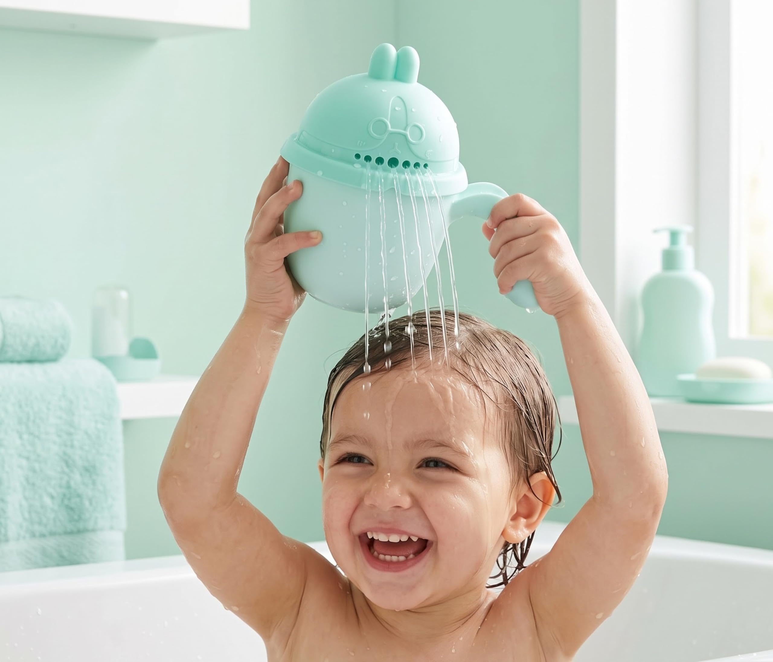 Tinsy Baby Hair Rinse Cup – Bunny, Buddy & Crown