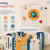 Tinsy Dinosaur Baby Playpen, 12+2 Panels