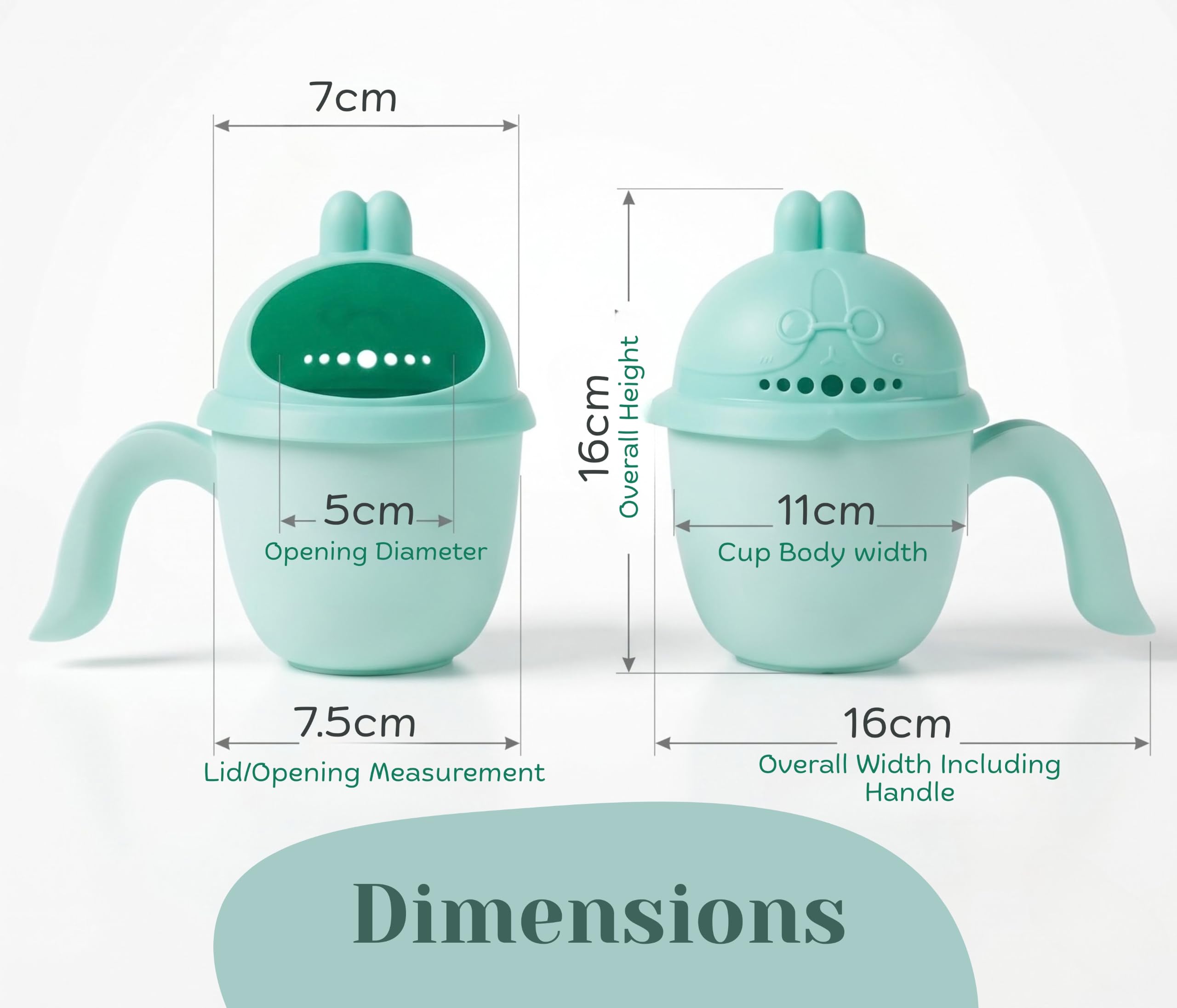 Tinsy Baby Hair Rinse Cup – Bunny, Buddy & Crown