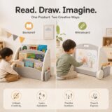 Tinsy 3-in-1 Convertible Kids Bookshelf with Whiteboard