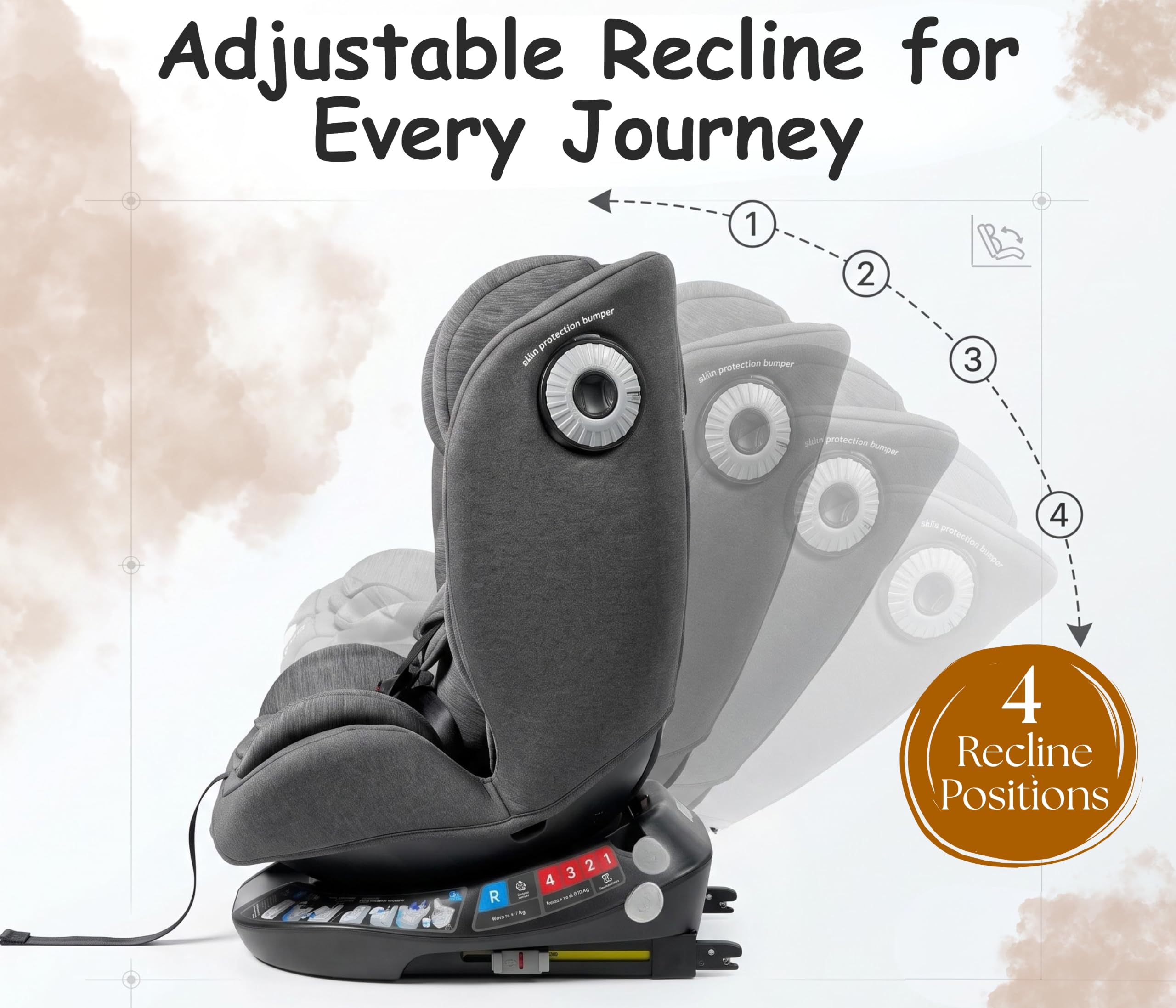 Tinsy Odyssey 360° Rotating Convertible Car Seat (ISOFIX)