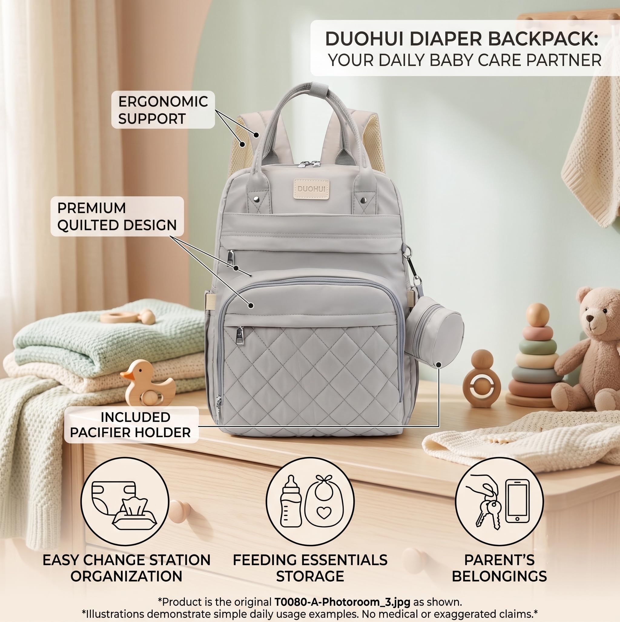 Tinsy Waterproof Diaper Backpack
