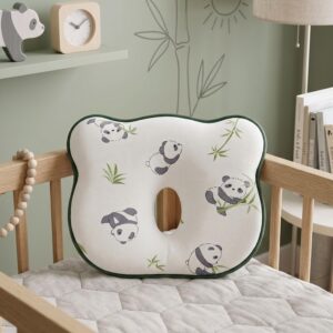 TINSY Bunny Baby Pillow, Soft Fabric Pillow with Cute Bunny & Floral Print, Pink
