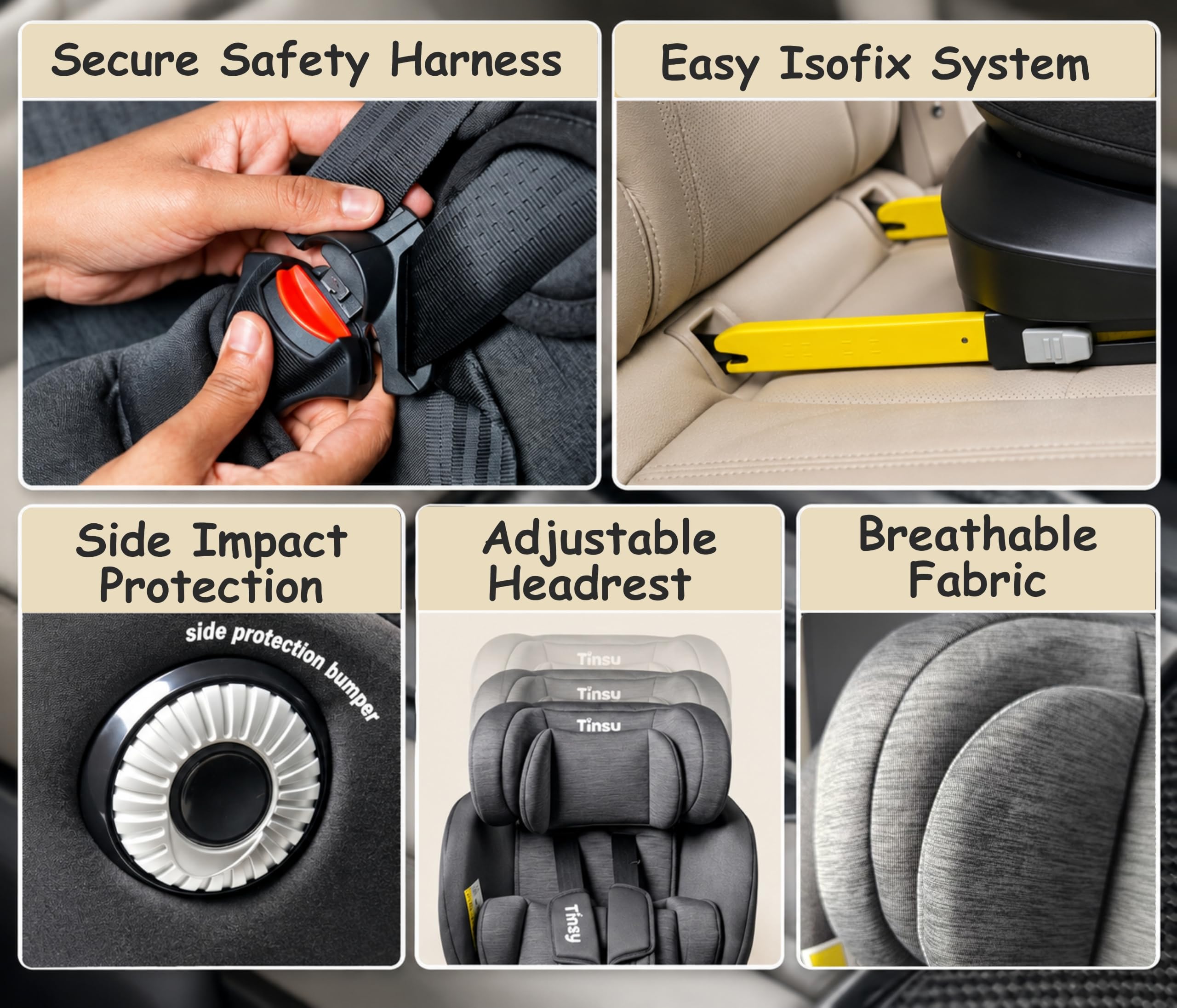 Tinsy Odyssey 360° Rotating Convertible Car Seat (ISOFIX)