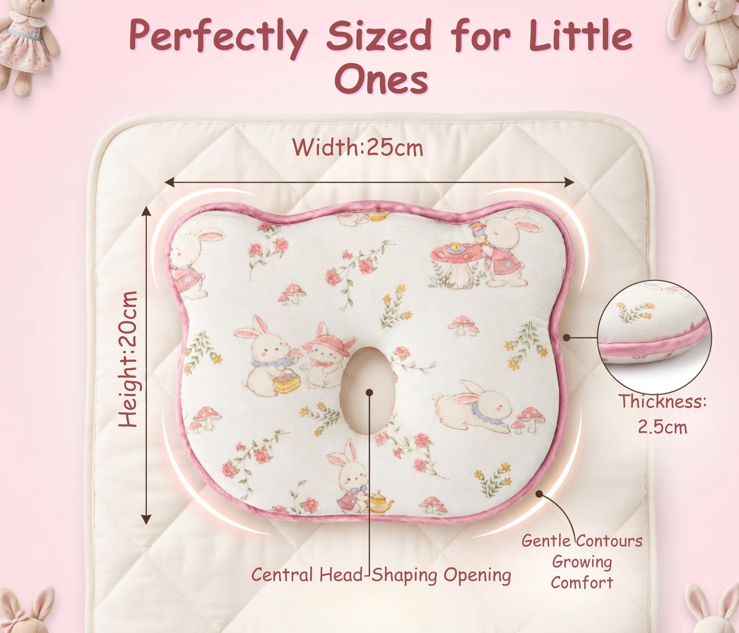 Tinsy Baby Pillow – Bunny, Astro, Panda & Jungle